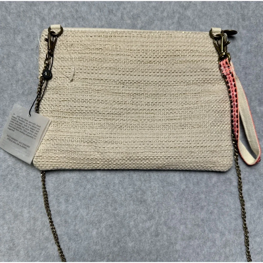 America & Beyond Anthropologie Beaded Embellished‎ Crossbody Letter 